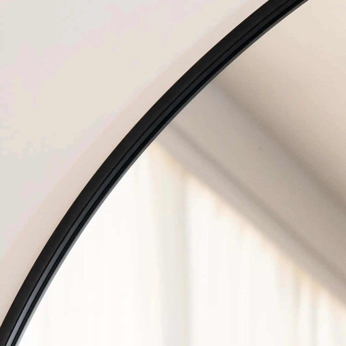 Akiko - Full Length Black Metal Arched Mirror - 180cm x 105cm.-1