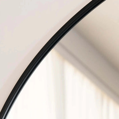 Akiko - Full Length Black Metal Arched Mirror - 180cm x 105cm.-1